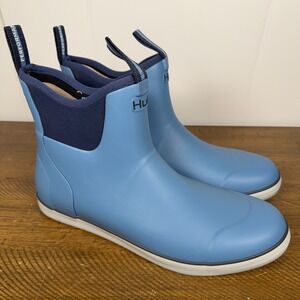 Huk Boots Mens 12 Blue Rogue Wave Quiet Harbor Fishing Deck Boat Slip On NEW